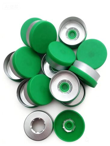 100 قطعة 20 مم أغطية علوية من البلاستيك والألومنيوم الأسود أغطية علوية قابلة للطي لقارورة زجاجية (أسود، 20 مم) in Kuwait