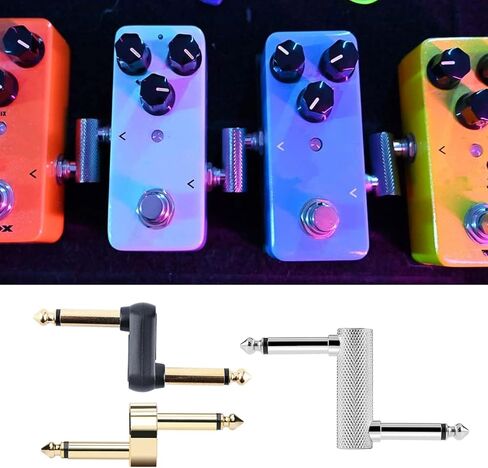 2 حزمة من وصلات دواسة الجيتار من Yuly، موصل قابس ذكر إلى ذكر 1/4 بوصة، إزاحة من النوع Z، معدن، دواستين in Kuwait