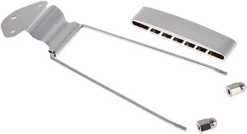 6-String Guitar Trapeze Tailpiece Bridge with Screws, Replacement for LP Jazz Archtop Electric Guitars - Silver/Chrome Finish in Saudi Arabia
