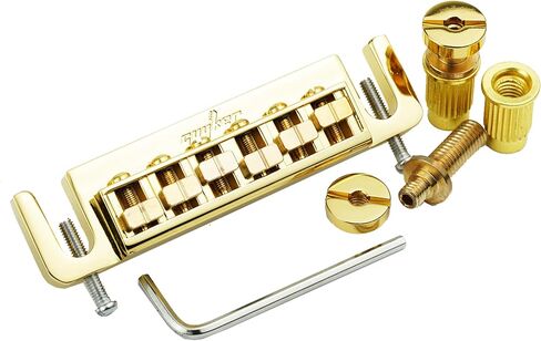 Guyker Wraparound Guitar Bridge with Locking Stud, String Space 10.5mm Bridge Replacement Part for Electric Guitars(GM004, Chrome) in Saudi Arabia