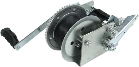Hand Winch 2500 LBS 1125 KG with 7.3M Extra Long Synthetic Strap Webbing Compatible with Car Boat Trailer in Saudi Arabia