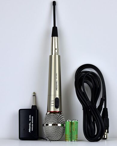 ميكروفون Hisonic HS308L لاسلكي وسلكي 2 في 1 للاستخدام المنزلي والمسرح in Kuwait