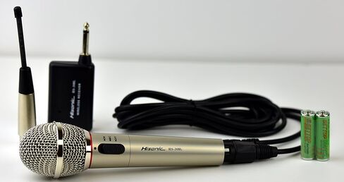 ميكروفون Hisonic HS308L لاسلكي وسلكي 2 في 1 للاستخدام المنزلي والمسرح in Kuwait