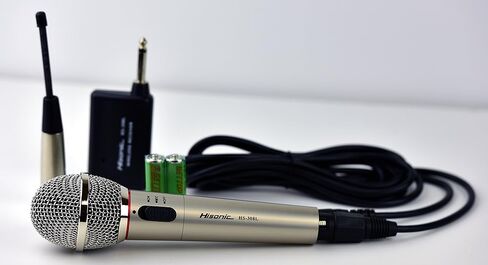 ميكروفون Hisonic HS308L لاسلكي وسلكي 2 في 1 للاستخدام المنزلي والمسرح in Kuwait