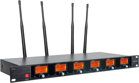 Wireless Microphone System 6-Channel Whole Metal Mic Hand-held Microphones UHF for Karaoke Wedding Party School Church in Saudi Arabia