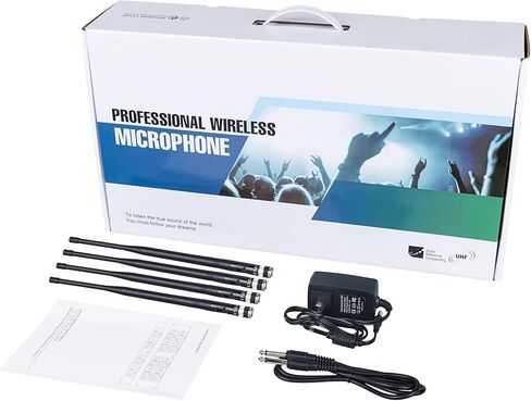 Wireless Microphone System 6-Channel Whole Metal Mic Hand-held Microphones UHF for Karaoke Wedding Party School Church in Saudi Arabia