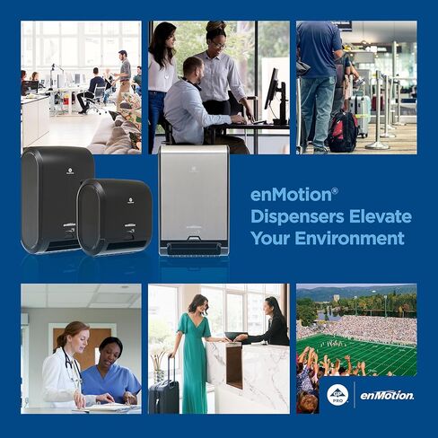 لفافات مناشف ورقية معاد تدويرها من Georgia-Pacific enMotion Flex مقاس 8 بوصات من GP PRO، بيضاء، لفة 550 قدم، علبة 6 لفات كبيرة، 89730 in Kuwait