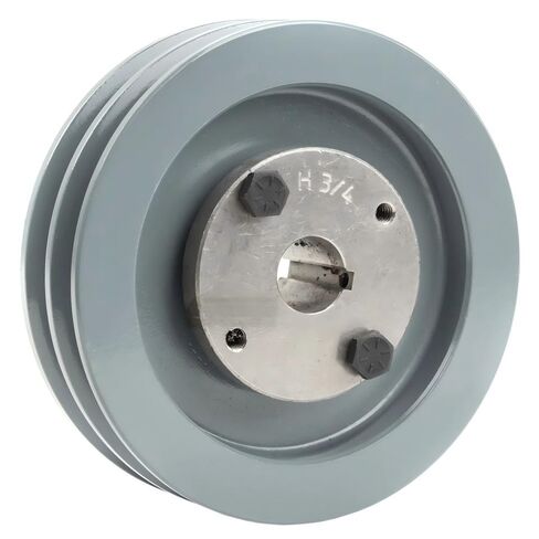 2AK51H/H-3/4 Compressor 5" Dual Groove Pulley - for Masterdrive Mechanical Power Transmission Part - Cast Iron Pulley Replacement/Belt A Section 4L P w/ 3/4" Sheave Bushing - Gray Solid Steel in Saudi Arabia