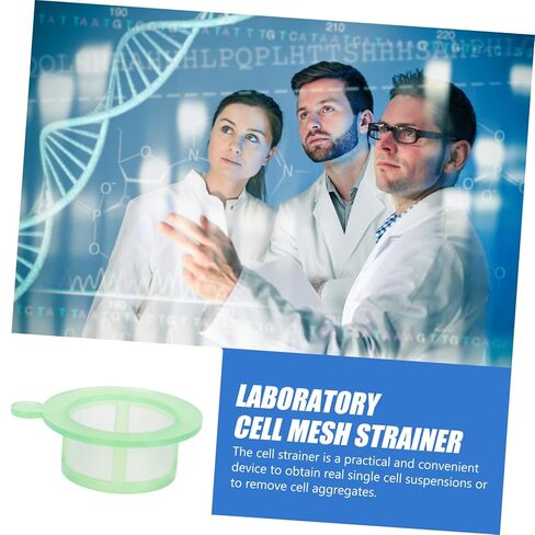 2pcs Disposable Cell Strainers Screen Filters with Mesh and Frame for Cell Filtration Teaching Experiment Easy to Use with Round Handle and Anti-Clogging Design in Saudi Arabia