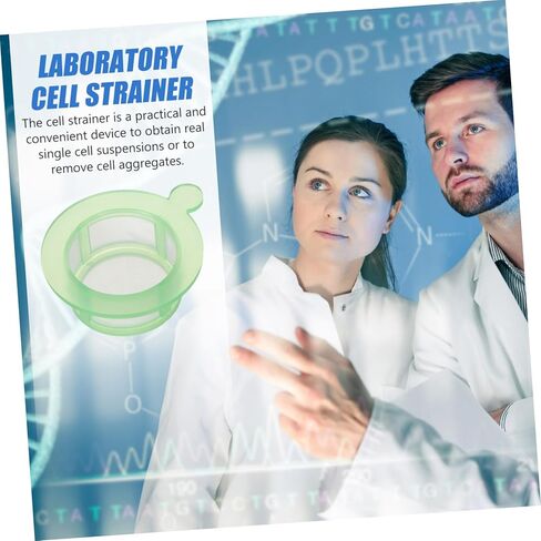 2pcs Disposable Cell Strainers Screen Filters with Mesh and Frame for Cell Filtration Teaching Experiment Easy to Use with Round Handle and Anti-Clogging Design in Saudi Arabia