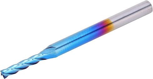 4 مطحنة نهاية فلوت، قاطعة طحن بمقبض مستقيم باستخدام الحاسب الآلي، طلاء من الفولاذ التنغستن النانو بلو، مناسبة لمعالجة الطائرات والخطوات والأخاديد وتشكيل الأسطح وقطع قطع العمل in Kuwait