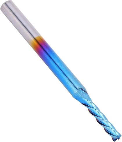 4 مطحنة نهاية فلوت، قاطعة طحن بمقبض مستقيم باستخدام الحاسب الآلي، طلاء من الفولاذ التنغستن النانو بلو، مناسبة لمعالجة الطائرات والخطوات والأخاديد وتشكيل الأسطح وقطع قطع العمل in Kuwait