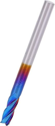 4 Flute End Mill, Tungsten Steel NanoBlue Coating CNC Straight Handle Milling Cutter, Suitable for Processing Planes, Steps, Grooves, Forming Surfaces and Cutting Off workpieces in Kuwait