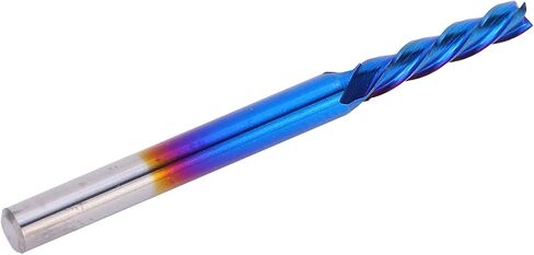 4 مطحنة نهاية فلوت، قاطعة طحن بمقبض مستقيم باستخدام الحاسب الآلي، طلاء من الفولاذ التنغستن النانو بلو، مناسبة لمعالجة الطائرات والخطوات والأخاديد وتشكيل الأسطح وقطع قطع العمل in Kuwait