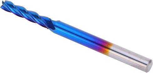 4 مطحنة نهاية فلوت، قاطعة طحن بمقبض مستقيم باستخدام الحاسب الآلي، طلاء من الفولاذ التنغستن النانو بلو، مناسبة لمعالجة الطائرات والخطوات والأخاديد وتشكيل الأسطح وقطع قطع العمل in Kuwait