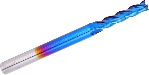 4 مطحنة نهاية فلوت، قاطعة طحن بمقبض مستقيم باستخدام الحاسب الآلي، طلاء من الفولاذ التنغستن النانو بلو، مناسبة لمعالجة الطائرات والخطوات والأخاديد وتشكيل الأسطح وقطع قطع العمل in Kuwait