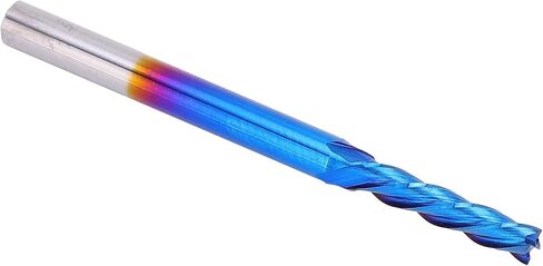 4 مطحنة نهاية فلوت، قاطعة طحن بمقبض مستقيم باستخدام الحاسب الآلي، طلاء من الفولاذ التنغستن النانو بلو، مناسبة لمعالجة الطائرات والخطوات والأخاديد وتشكيل الأسطح وقطع قطع العمل in Kuwait