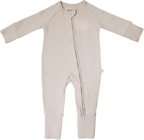 Ribbed Bamboo Baby Romper, Ribbed Bamboo Baby Pajamas and Lounge Wear–Gender Neutral Essentials, Newborn, Jet Black in Kuwait