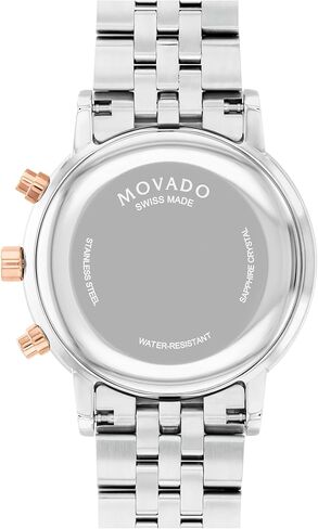 Movado Museum Classic Men's Watch - Swiss Quartz Chronograph Movement, Stainless Steel Link Bracelet - 3 ATM Water Resistance - Classic, Luxury Fashion Timepiece for Him - 42mm in Saudi Arabia