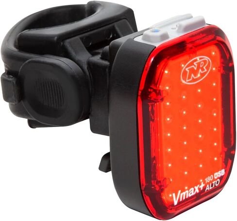 NiteRider Vmax+ 180 Alto Taillight Brake Sensing USB-C القابلة لإعادة الشحن Lumen Bike Light ضوء النهار القوي المرئي LED الضوء الخلفي للتنقل في مدينة الطريق ركوب الدراجات السلامة مقاومة للماء، لون واحد in Saudi Arabia