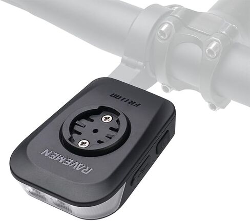 مصباح أمامي للدراجة RAVEMEN FR1100 SE متوافق مع أجهزة كمبيوتر Garmin/Wahoo/Bryton، ضوء أمامي للدراجة بزاوية واسعة 270 درجة للركوب الليلي والتحذير أثناء النهار، تشغيل وإيقاف تلقائي، حتى 46 ساعة، 6 أوضاع in Kuwait