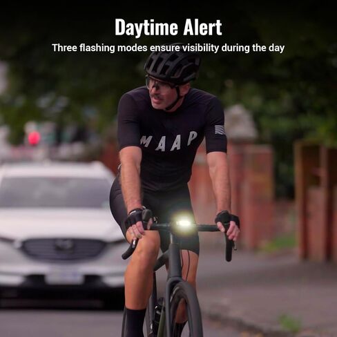 مصباح أمامي للدراجة RAVEMEN FR1100 SE متوافق مع أجهزة كمبيوتر Garmin/Wahoo/Bryton، ضوء أمامي للدراجة بزاوية واسعة 270 درجة للركوب الليلي والتحذير أثناء النهار، تشغيل وإيقاف تلقائي، حتى 46 ساعة، 6 أوضاع in Kuwait