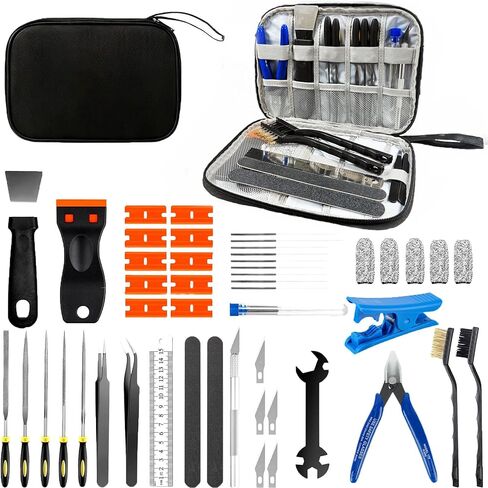 50pcs 3D Printer Tool Kit & Accessories – Nozzle Cleaning Tools, Scrapers, Files, Wire Cutter, Craft Knife, Tube Cutter, Wrench & Tweezers – Complete Starter Kit with Tool Bag for Cleaning & Finishing in Kuwait