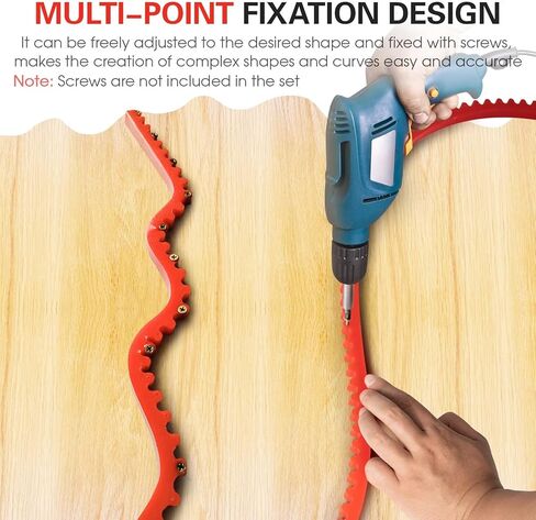شريط جانبي للأعمال الخشبية مع سلسلة مدفوعة بالتروس، قوي ومرن لقوالب المنحنيات المعقدة، مرونة ممتازة، مادة بوليمر عالية، طول 2 متر/6.6 قدم in Kuwait