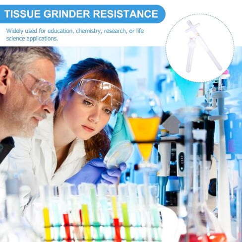 LIFKOME Glass Cell Tissue Homogenizer 20ml Borosilicate Glass High Temperature Resistant Lab Tissue Grinder with Pestle for Scientific Experiment and Teaching Equipment in Saudi Arabia