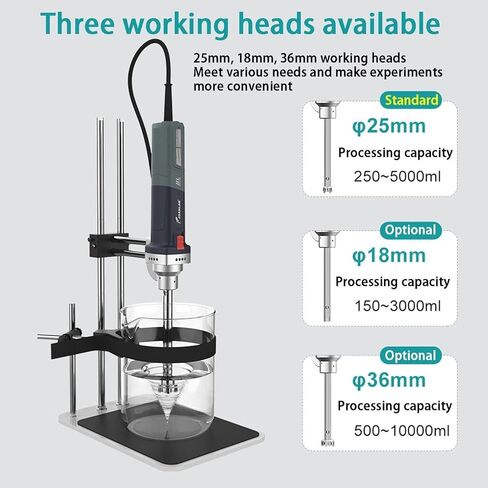 Laboratory Digital High Shear Homogenizer Laboratory homogenizer emulsifier, Cell Tissue with Double Upright Stand for homogenization,emulsification,Mixing in Kuwait