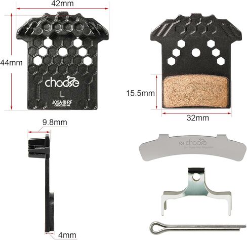Chooee J05A-RF Bike Brake Pads,2 Pairs Disc Brake Pads for Shimano J04C J05A G05A G04S J02A J03A,Polymetallic Bicycle Brake Pads for Shimano XT XTR SLX Deore Brake Pad in Saudi Arabia