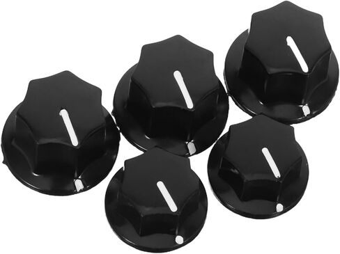 Totority 5pcs Guitar Potentiometer Caps with Screws, 20mm Small and 24mm Medium Control Knobs for Electric Guitar and Bass, Replacement Volume and Tone Adjustment Knobs for Amplifier in Saudi Arabia