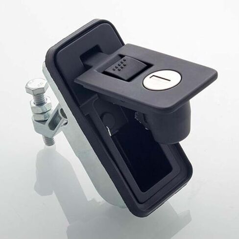 Compression Latch Lock Zinc Alloy Flush Mount Lever with 2 Keys for Truck Marine RV Storage Box Black in Kuwait