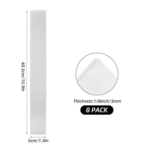 DAJAVE 8 Pack Square Aluminum Flat Bar 1/8 Thickness 16"x2" 6061 Aluminum Flat Plate Metal Bar, T6511 Solid New Mill Stock for Crafting lndustry, Covered with Protective Film in Saudi Arabia