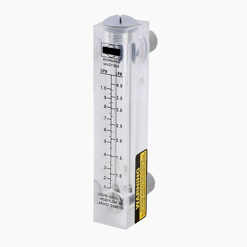 مقياس تدفق المياه المثبت على اللوحة CNBTR، نطاق التدفق: 0.05 إلى 0.5GPM / 0.2 إلى 2LPM، مقياس تدفق السوائل مع جسم مستطيل من البلاستيك الأكريليك، الارتفاع الإجمالي 170 مم in Saudi Arabia