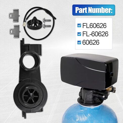FL60626 3/4" Electronic Turbine Meter Assembly Dual Port Replacement for Fleck 5000SE 5600SE 2510SE 8500SE 9000SXT 9100SXT Water Softeners, w/Clip & Screw & Flow Meter Cable FL60626 60626 in Saudi Arabia