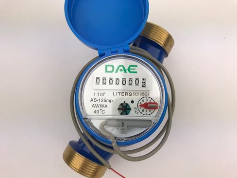 DAE AS-125mP 1-1/4" عداد مياه مع مخرج نبض، قياس باللتر + اقتران NPT in Kuwait