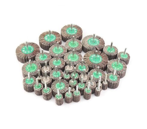 2Pcs 16-80mm Buffing Sandpaper Flap Wheel 60/80/120 Grit Abrasive Grinding Wheel Accessories with 6mm Shank for Drill(20mm,120_2PCS) in Saudi Arabia