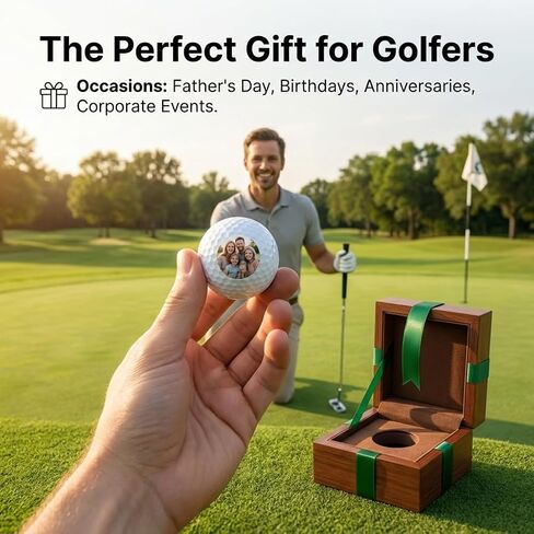 Pack of 6 Personalized Golf Balls, Customized with Picture, Logo, Text, Customized Gift for Golfers, Dads, Boyfriend, Husband, Grandfather, Groomsmen in Saudi Arabia