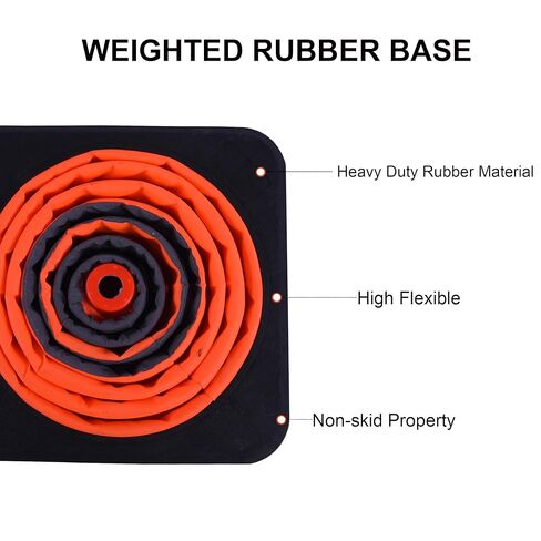 OrangeStar 4-Pack مخاريط أمان 28 بوصة مخاريط مرورية قابلة للطي، مخاريط بناء مواقف سيارات منبثقة برتقالية مع أطواق عاكسة لمواقف السيارات وأعمال الطرق in Kuwait