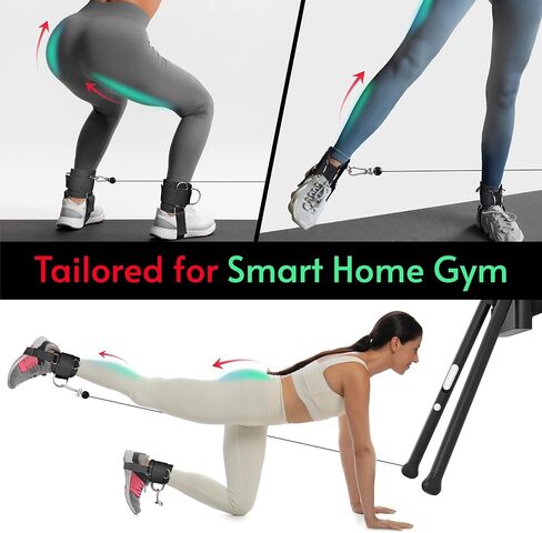 Ankle Strap Compatible with Tonal Machine, Kick Back Ankle Straps for Smart Home Gym, Cable Machine Attachment with Multi-Angle Adjustment, Extra Strap for Foot Support, Heavy-Duty in Kuwait