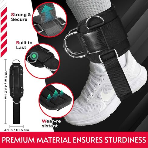 Ankle Strap Compatible with Tonal Machine, Kick Back Ankle Straps for Smart Home Gym, Cable Machine Attachment with Multi-Angle Adjustment, Extra Strap for Foot Support, Heavy-Duty in Kuwait