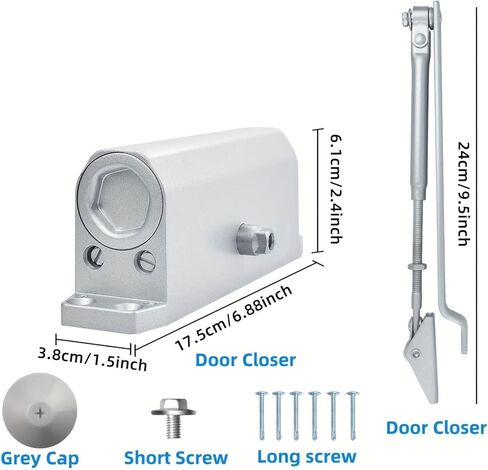 سدادة باب معدنية قابلة للتعديل، عازلة زنبركية أقرب، أداة إغلاق كتم الصوت متعددة الاستخدامات للاستخدام التجاري السكني in Kuwait