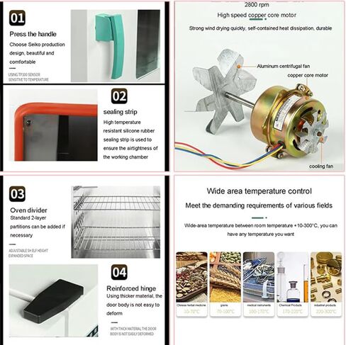 Constant Temperature Drying Oven for Lab & Industrial Use, Digital Display Forced Air Convection Oven, Thermostatic Incubator, Precise Temperature Control, Ideal for Experiments in Kuwait
