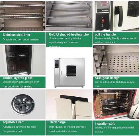 Constant Temperature Drying Oven for Lab & Industrial Use, Digital Display Forced Air Convection Oven, Thermostatic Incubator, Precise Temperature Control, Ideal for Experiments in Kuwait