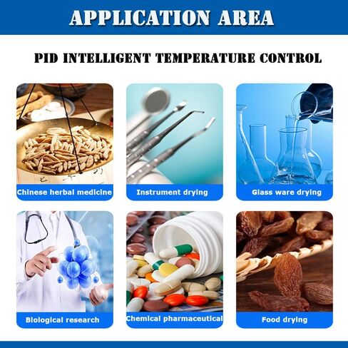 فرن تجفيف الفراغ الرقمي 1.9 قدم مكعب للتحكم في درجة الحرارة فرن معالجة حرارية لتجفيف المختبر الصناعي مع 4 طبقات، 110 فولت، 1400 وات in Kuwait