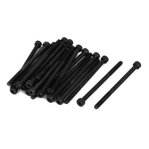 3-25Pcs M2.5 M3 M4 M5 M6 M8 M10 M12 12.9 Alloy Steel Hex Socket Screw Partially Threaded Bolt Black(M12x200mm 2Pcs) in Saudi Arabia