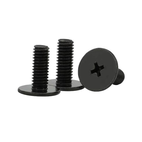 1000pcs/Lot Carbon Steel Black Zinc Plated M2*2 M2.5 * 6 M3*3mm Thin Flat Head Machine Screw Phone Electronic(M2.5x6mm) in Saudi Arabia