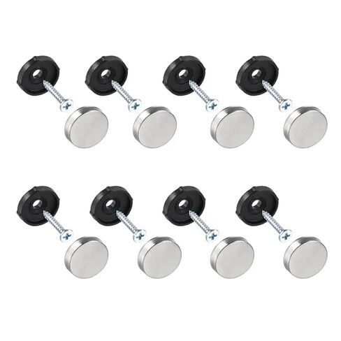 8/16/32/40Sets 30mm Mirror Fasteners Nails Screws Stainless Steel Cap Cover Decorative Screw Nail Advertising Glass(40 Sets) in Saudi Arabia