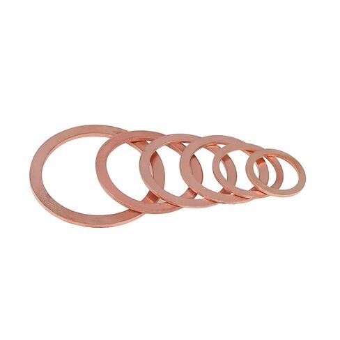 10PCS/Pack 2mm Thickness M4 5 6 7 8 10 12 14 15 16 17 18 20 21 22 24 25 26mm Copper Washer Solid Gasket Sump Plug Seal(5x12x2mm) in Saudi Arabia